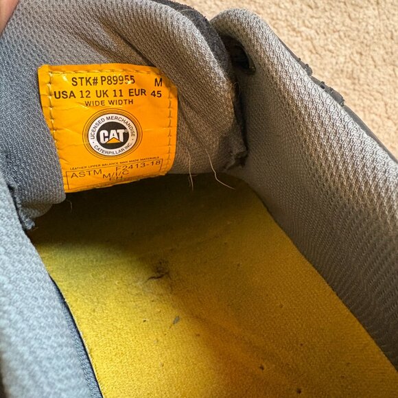 Caterpillar Argon Composite Toe Work Shoes Men's Size 12 Black gray P89955 - Picture 10 of 10